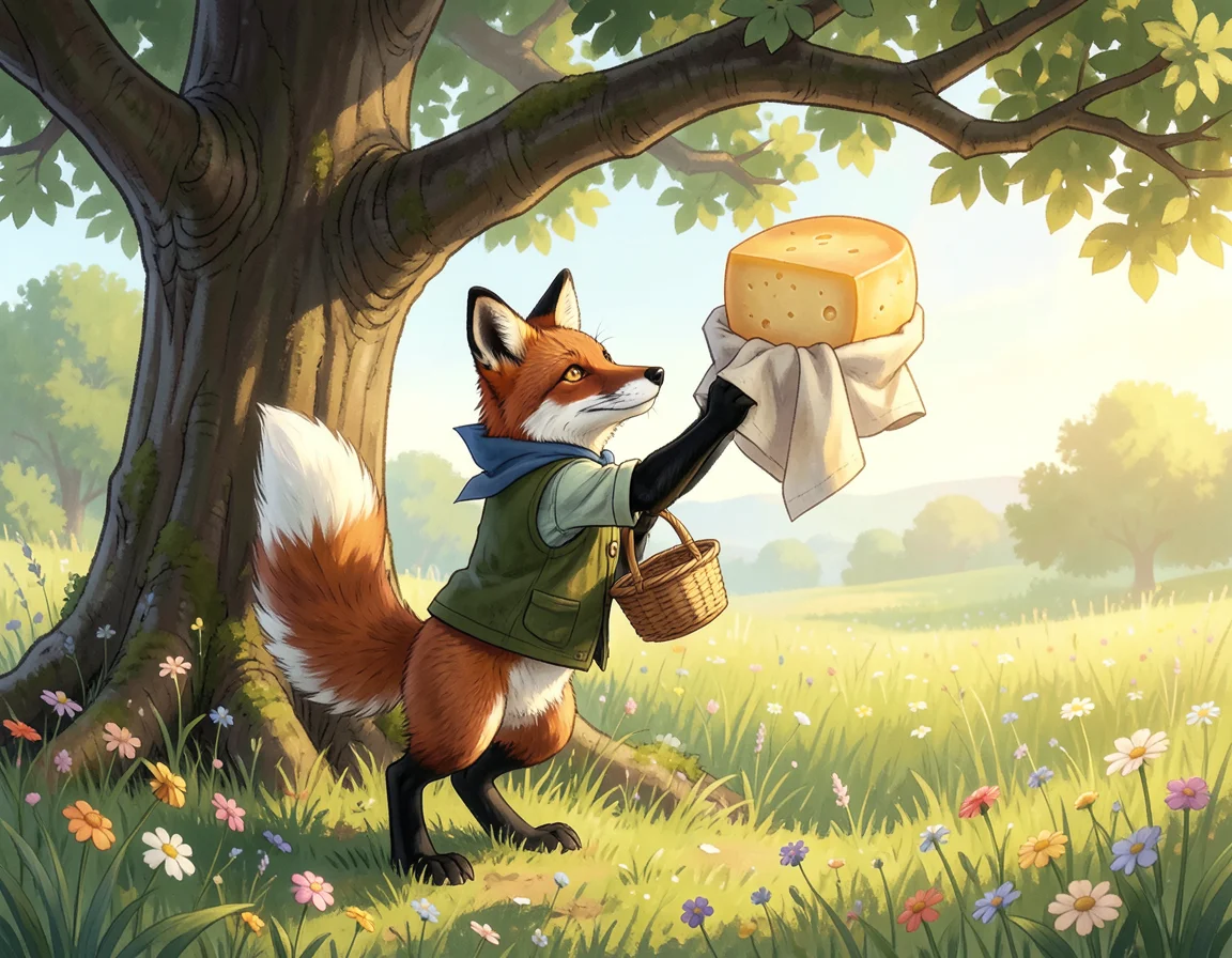 The Fox Who Apologized After the Cheese Was Gone