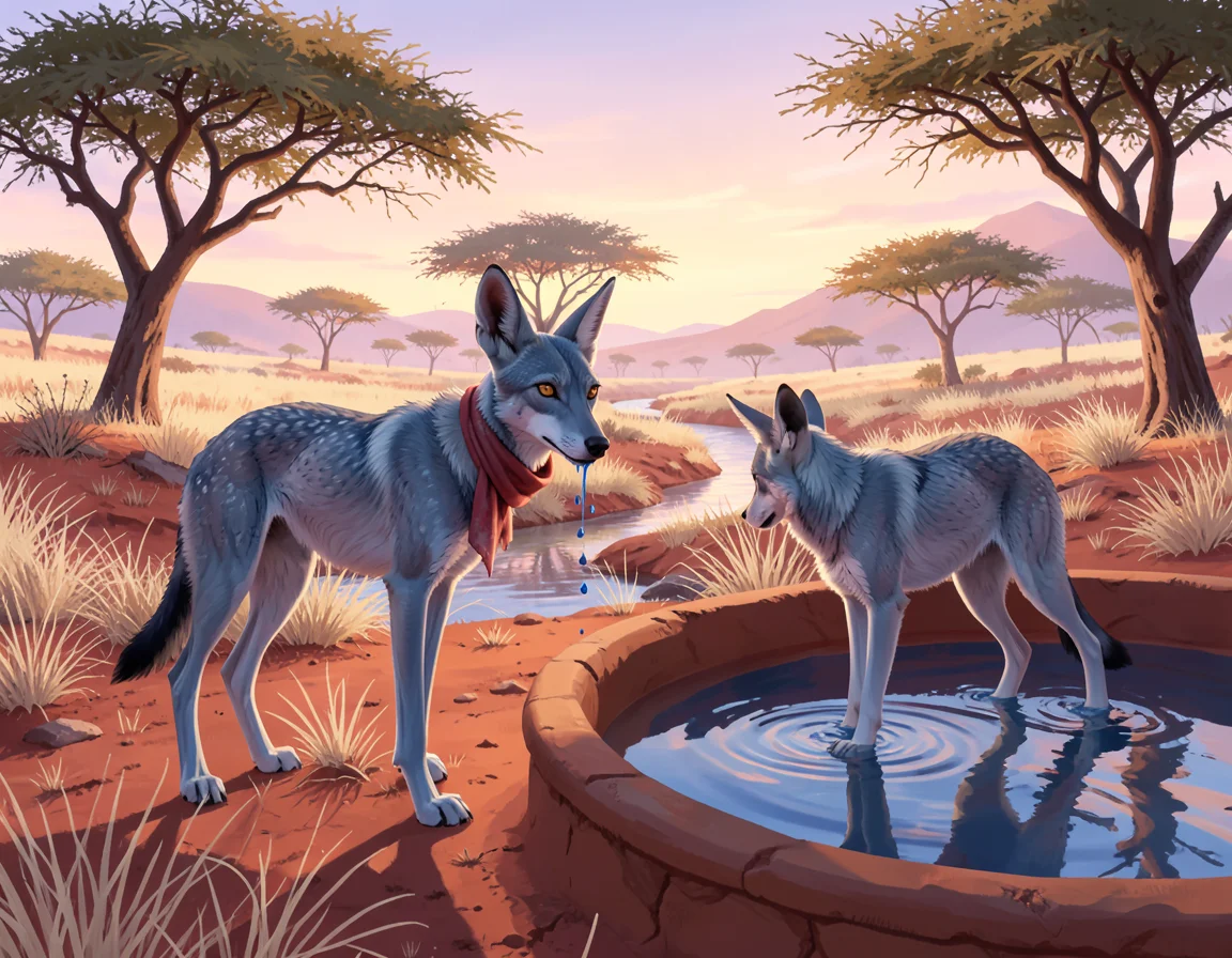 The Blue Jackal Who Forgot His Old Cry