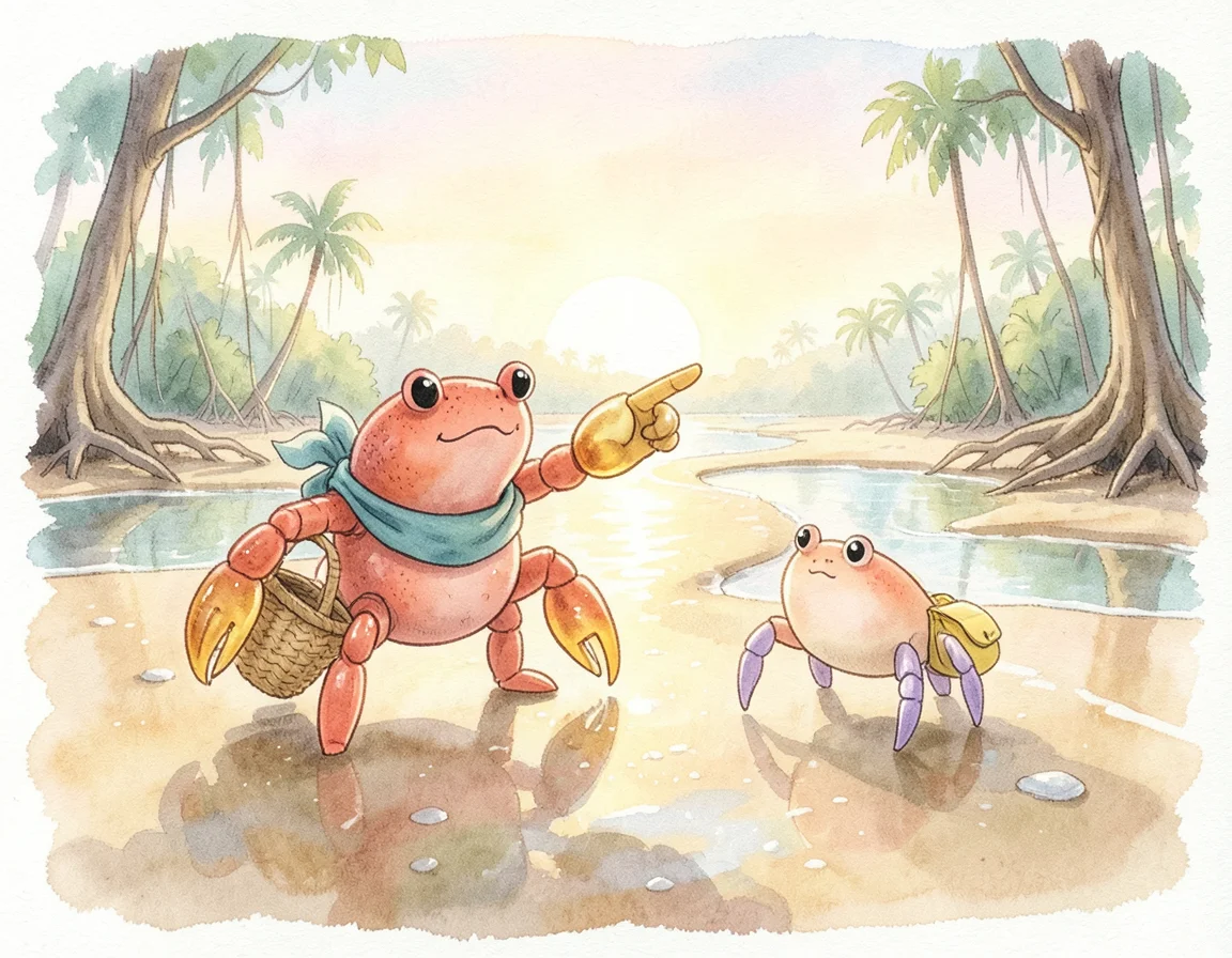 The Crab Who Corrected a Path She Also Walked Crooked
