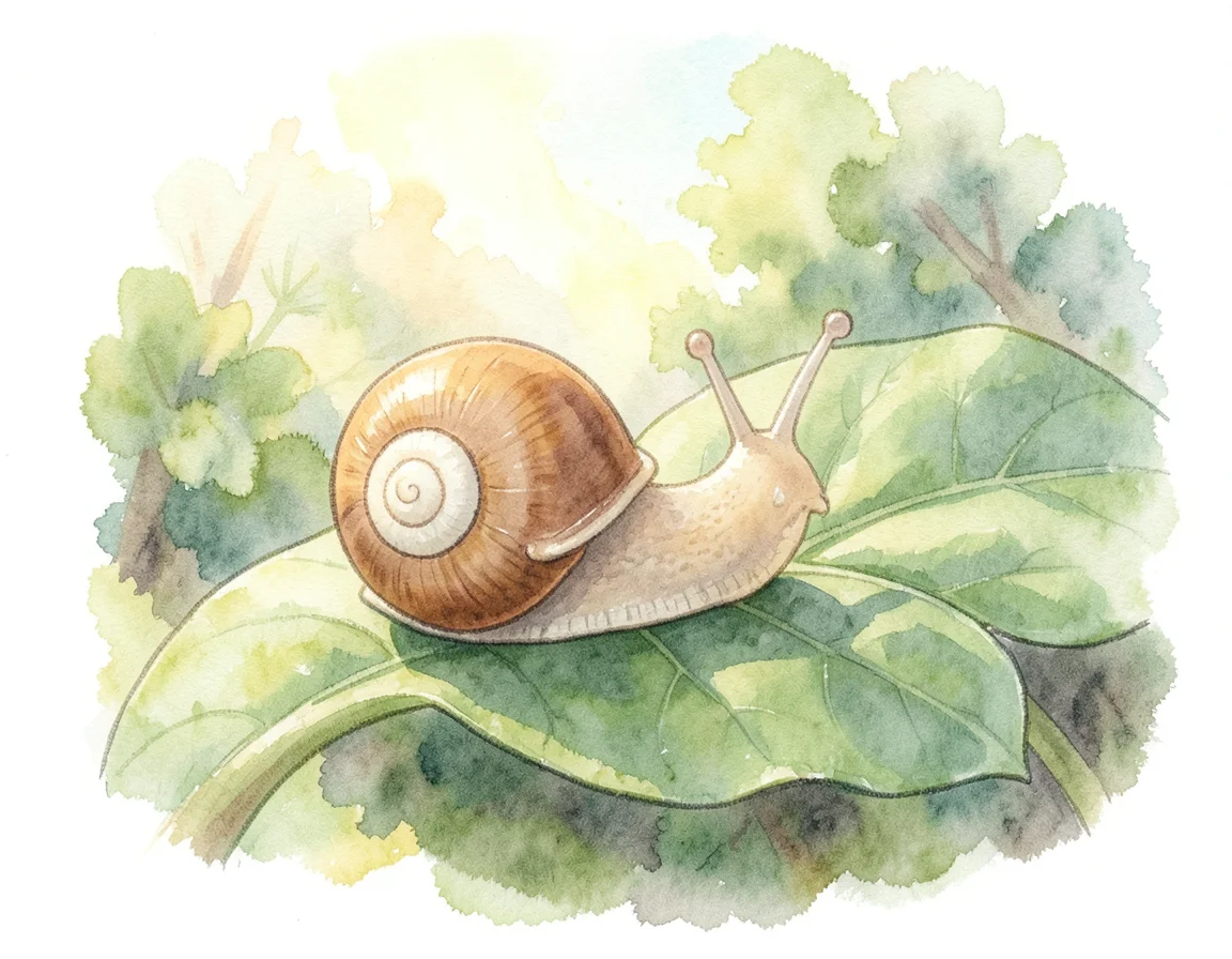 Illustration from the story “Why Does the Snail Carry Its House?”