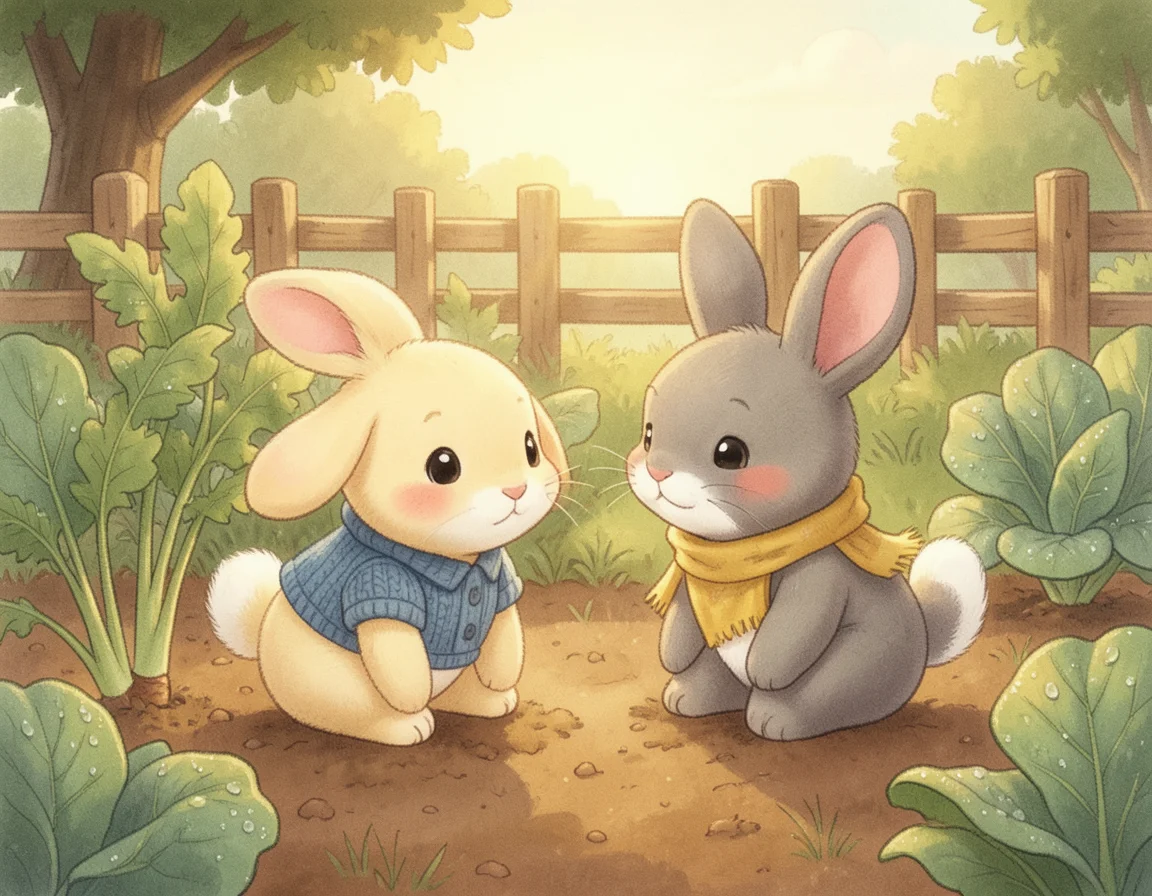 Two Rabbits and One Carrot